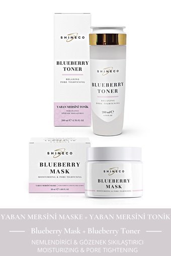 Shineco Blueberry Mask-Blueberry Toner Nemlendiricili Krem Yüz Maskesi 50 ml
