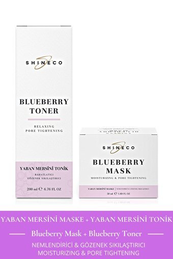 Shineco Blueberry Mask-Blueberry Toner Nemlendiricili Krem Yüz Maskesi 50 ml