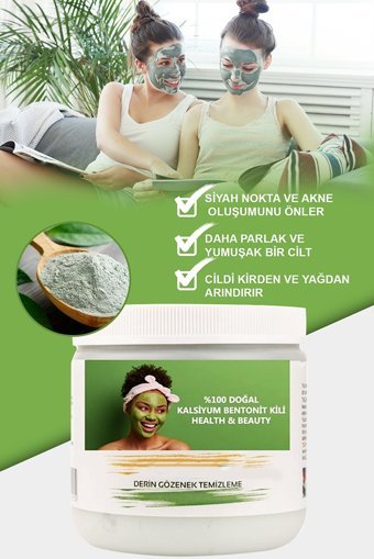 Xolo Calcium Kalsiyum Bentonite Özel Yeşil Yüz Killi Nemlendiricili Yüz Maskesi