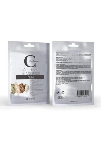 Claderm Pure Killi Nemlendiricili Kağıt Yüz Maskesi 20 ml