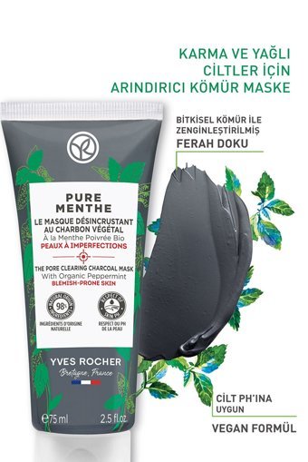 Yves Rocher Pure Menthe Krem Yüz Maskesi 75 ml