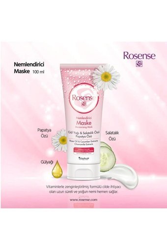 Rosense Nemlendirici Nemlendiricili Krem Yüz Maskesi 100 ml