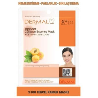 Dermal Apricot Collagen Essence Nemlendiricili Kağıt Yüz Maskesi 23 gr