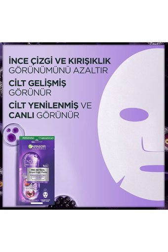 Garnier Pro-Retinol Kağıt Yüz Maskesi