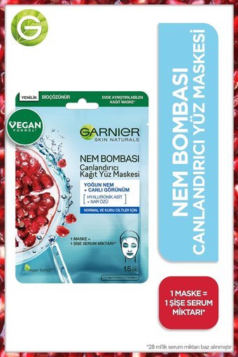 Garnier Hafta Sonu Evde Bakım Kağıt Yüz Maskesi
