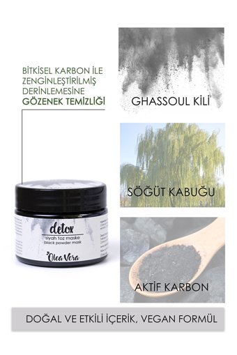 Olea Vera Detox Killi Nemlendiricili Toz Yüz Maskesi 50 ml