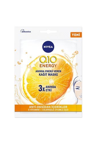 Nivea Q10 Energy Nemlendiricili Soyulabilir Kağıt Yüz Maskesi 3x30 ml