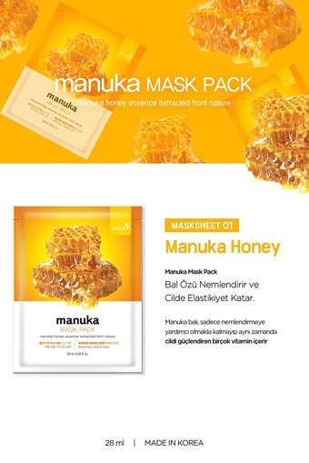 Bergamo Manuka Balı Nemlendiricili Jel Yüz Maskesi