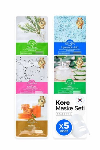 Grace Day Aloe Veralı Nemlendiricili Soyulabilir Kağıt Yüz Maskesi