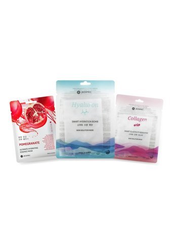 Jkosmec Pomegranate Essence Mask + Hyaluron + Collagen Nemlendiricili Soyulabilir Kağıt Yüz Maskesi 3 Adet