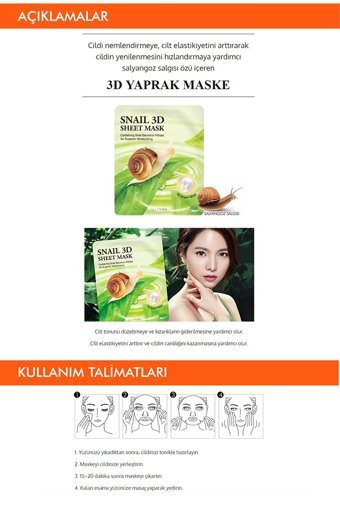Missha Snail Healing Nemlendiricili Soyulabilir Kağıt Yüz Maskesi 23 gr