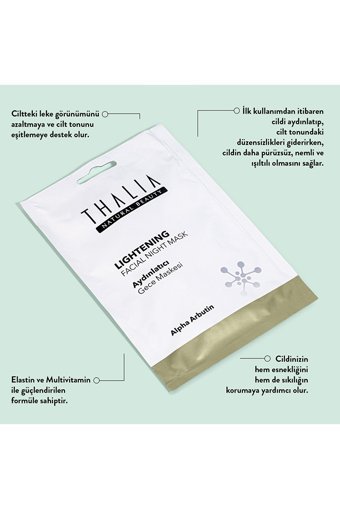 Thalia Alpha Arbutin Nemlendiricili Krem Yüz Maskesi 15 ml
