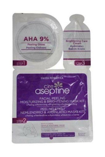 Cire Aseptine Aydınlatıcı Nemlendiricili Kağıt Yüz Maskesi