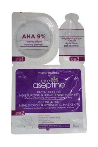Cire Aseptine Aydınlatıcı Nemlendiricili Kağıt Yüz Maskesi