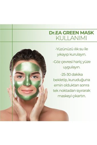 Dr. Ea Laboratories Yeşil Maske Aloe Veralı Nemlendiricili Soyulabilir Jel Yüz Maskesi