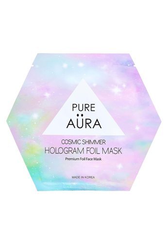 Pure Aura Cosmic Shimmer Hologram Foil Kağıt Yüz Maskesi 2 Adet