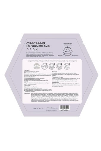 Pure Aura Cosmic Shimmer Hologram Foil Kağıt Yüz Maskesi 2 Adet