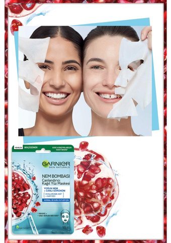 Garnier Canlandırıcı Nemlendiricili Kağıt Yüz Maskesi 3x28 gr
