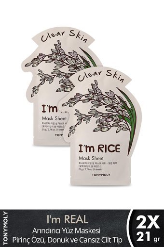 Tonymoly I'M Real Pirinç Kağıt Yüz Maskesi 2 Adet