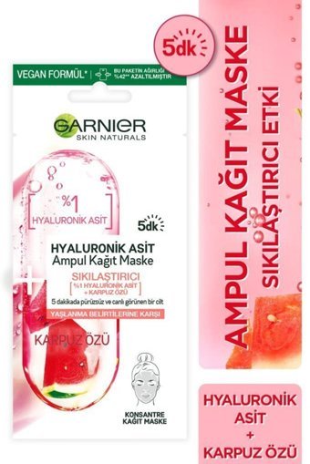 Garnier Skın Naturals Hyaluronik Asit Kağıt Yüz Maskesi