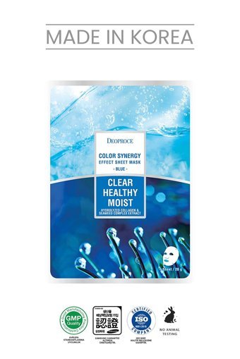 Deoproce Color Synergy Blue Nemlendiricili Kağıt Yüz Maskesi 20 gr