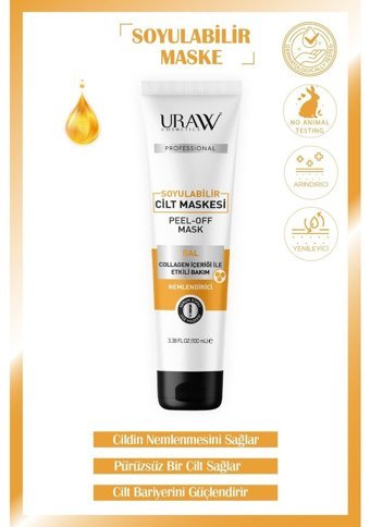 Uraw Profesyonel Nemlendiricili Soyulabilir Krem Yüz Maskesi 100 ml