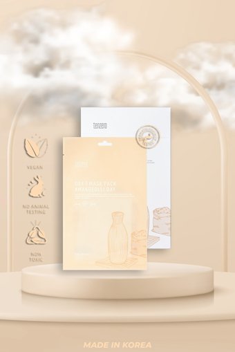 Tenzero Makgeolli Özlü Besleyici Ve Cilt Pürüzsüzleştirici Nemlendiricili Kağıt Yüz Maskesi 2x25 ml