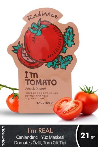 Tonymoly I'M Real Domates Kağıt Yüz Maskesi