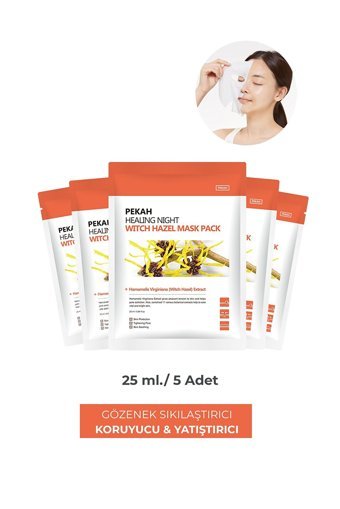 Pekah Cadı Fındığı Ve 11 Bitki Özü Kağıt Yüz Maskesi 5x25 ml