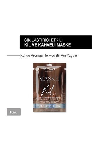 Dermokil Kahve Killi Nemlendiricili Kağıt Yüz Maskesi 3x15 ml