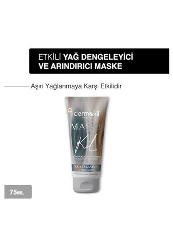 Dermokil Yağ Dengeleyici Ve Arındırıc Killi Krem Yüz Maskesi 2x75 ml