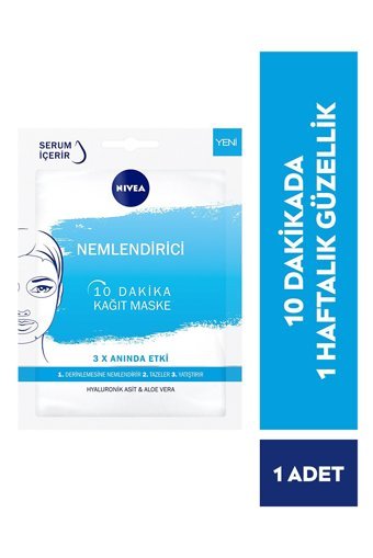 Nivea 10 Dakika Aloe Veralı Nemlendiricili Soyulabilir Kağıt Yüz Maskesi