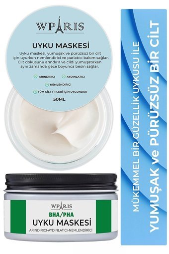 Wparis Uyku Nemlendiricili Krem Yüz Maskesi 50 ml