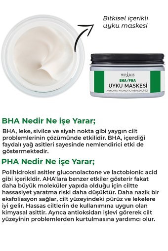 Wparis Uyku Nemlendiricili Krem Yüz Maskesi 50 ml