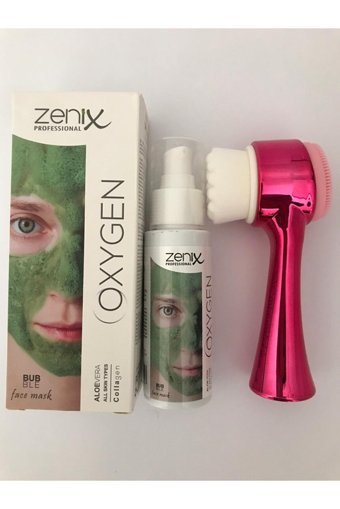 Zenix Oxygen Siyah Nokta Aloe Veralı Nemlendiricili Krem Yüz Maskesi & Fırça