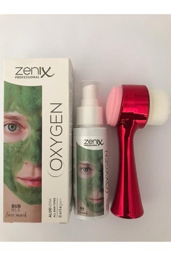 Zenix Oxygen Siyah Nokta Aloe Veralı Nemlendiricili Krem Yüz Maskesi & Fırça