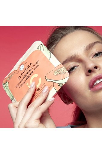 Sephora Ejder Meyvesi C Vitamini Nemlendiricili Kağıt Yüz Maskesi