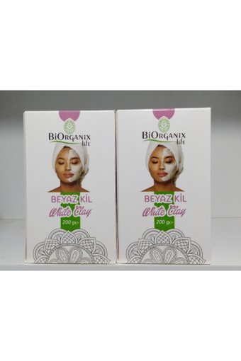 Biorganix Life Beyaz Killi Toz Yüz Maskesi 2x200 gr