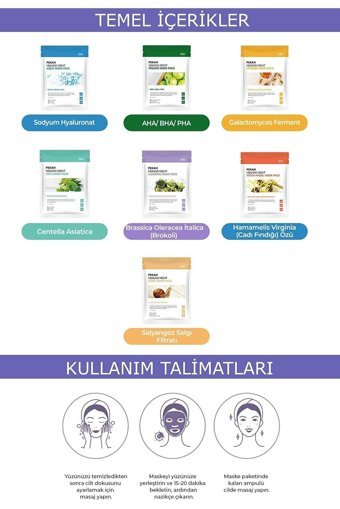 Pekah Nemlendiricili Kağıt Yüz Maskesi