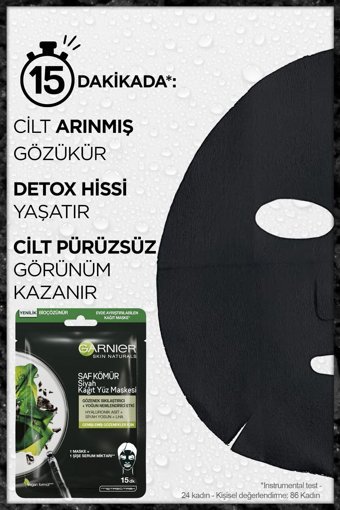 Garnier Saf Kömür Nemlendiricili Kağıt Yüz Maskesi