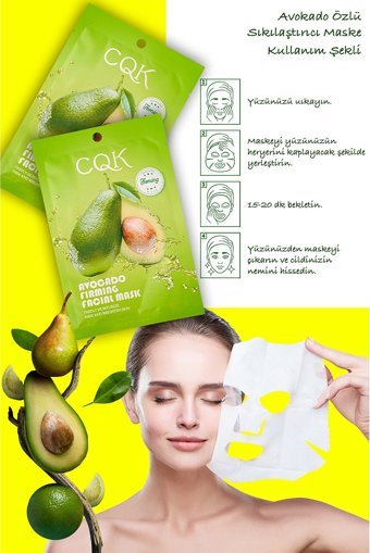 Uniquem Avokado Omega3 Sıkılaştırıcı Nemlendiricili Kağıt Yüz Maskesi 10 Adet