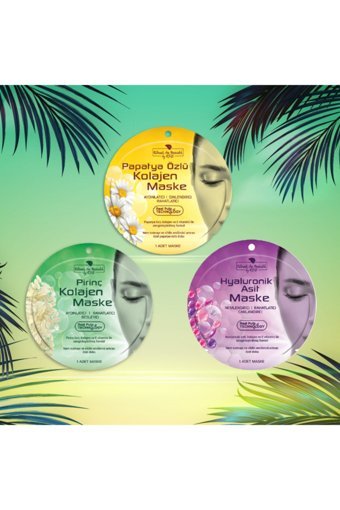 Rituel De Beaute 3 Lü Kolajen Nemlendiricili Kağıt Yüz Maskesi 3 Adet