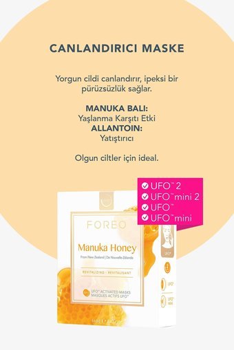 Foreo Manuka Honey Canlandırıcı Nemlendiricili Kağıt Yüz Maskesi 6 Adet
