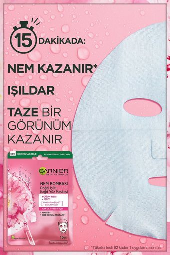 Garnier Işıltı Verici Nemlendiricili Kağıt Yüz Maskesi 3 Adet