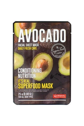 Dermal Avokado Nemlendiricili Kağıt Yüz Maskesi 25 gr