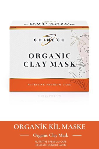 Shineco Organic Clay Mask Killi Krem Yüz Maskesi 75 ml