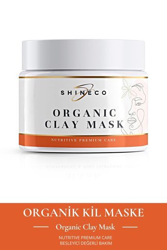 Shineco Organic Clay Mask Killi Krem Yüz Maskesi 75 ml
