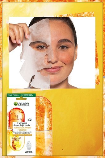 Garnier C Vitamini Kağıt Yüz Maskesi 3 Adet