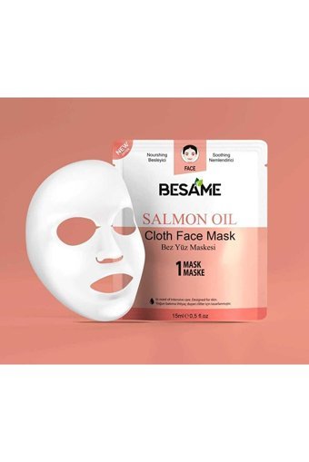 Besame Somon Yağlı Aloe Veralı Nemlendiricili Kağıt Yüz Maskesi 15 ml