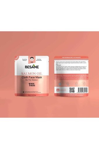 Besame Somon Yağlı Aloe Veralı Nemlendiricili Kağıt Yüz Maskesi 15 ml